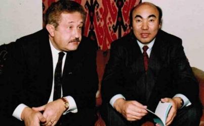 Борис Бирнштейн и Президент Киргизии Аскар Акаев.