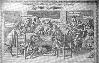 Україна в колі європейських держав на голландській гравюрі  1651 року в образі козака.